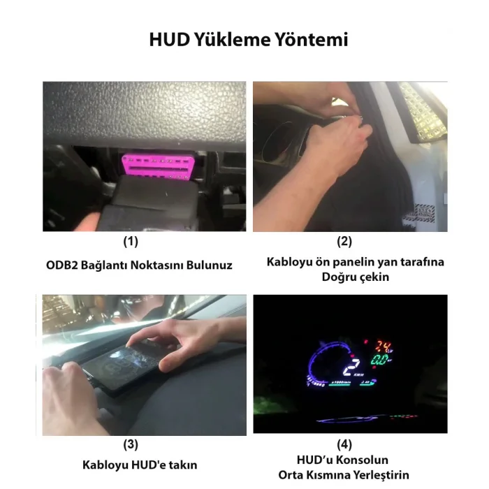 DailyTech HUD Head Up Display 3.5 İnç OBD Sanal Gösterge Paneli