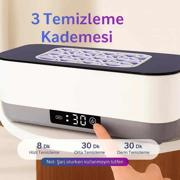 DailyTech Ultrasonik Gözlük Temizleme Cihazı Takı Saat Lens Derin Temizlik Makinesi