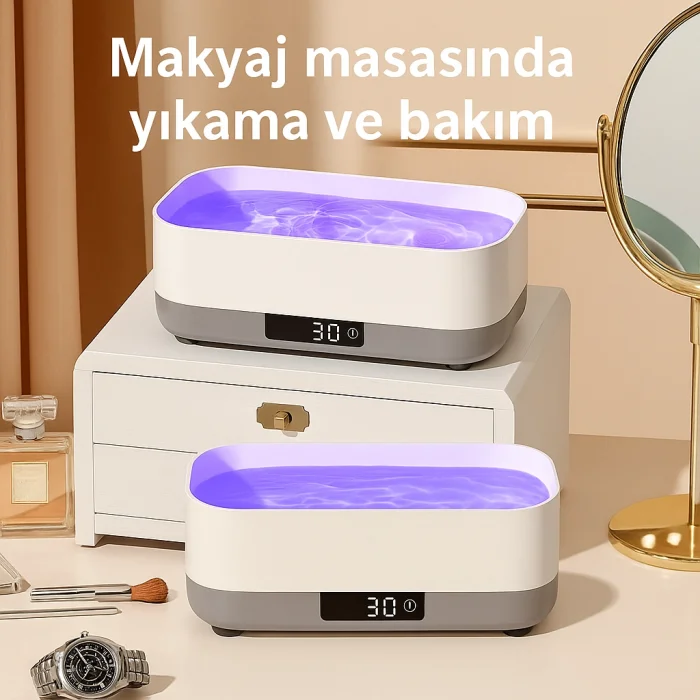 DailyTech Ultrasonik Gözlük Temizleme Cihazı Takı Saat Lens Derin Temizlik Makinesi