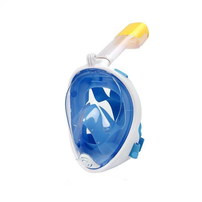 DailyTech Tam Yüz Dalış Maskesi Slikon Şnorkel Full Face - DailyTech - MAVİ - L/XL