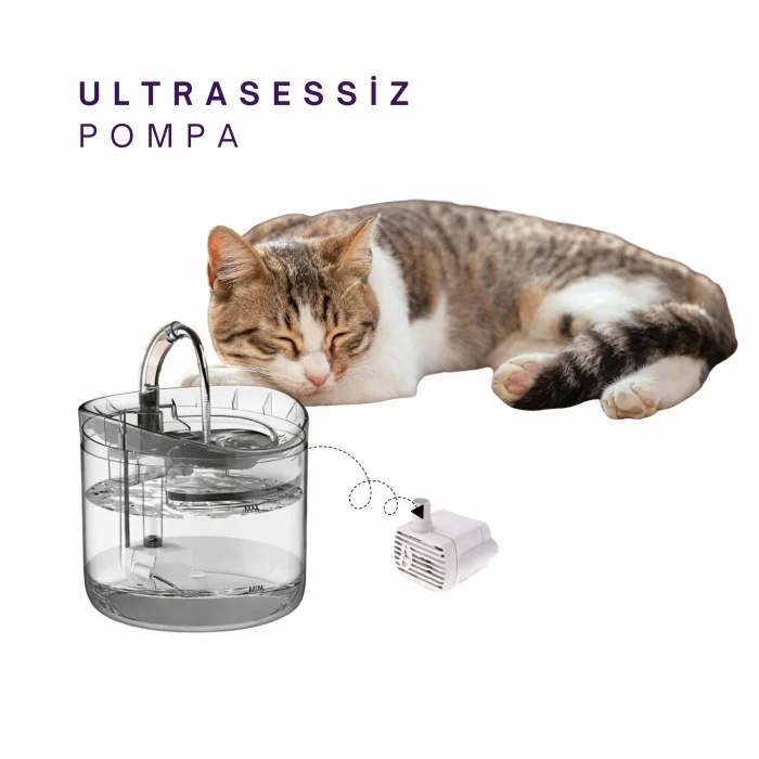 DailyTech Otomatik PET Kedi Köpek Su Pınarı Çeşmesi Şelalesi Sebil