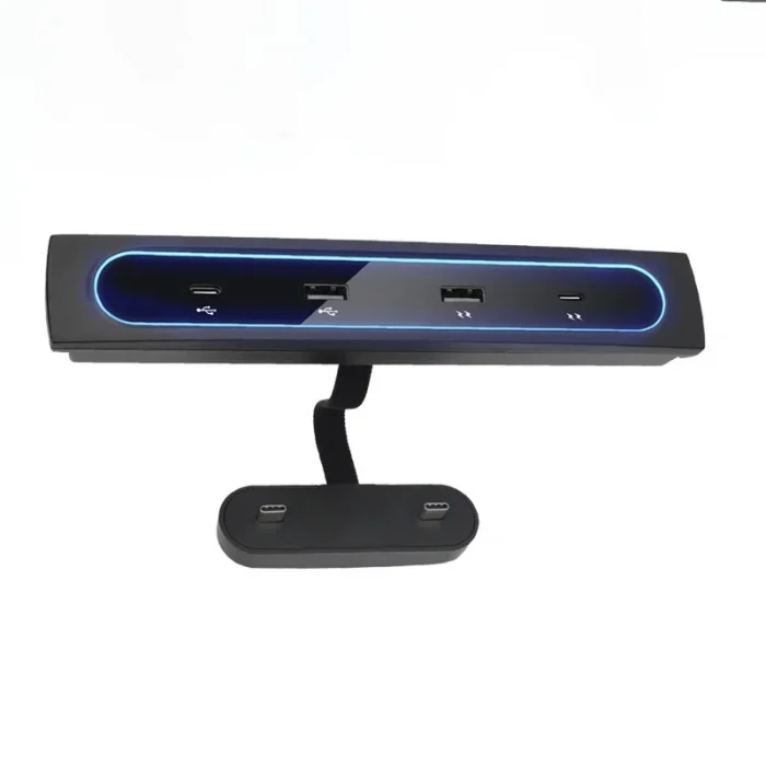 2021-2022 Tesla Model 3/Y Uyumlu 27W Hızlı Şarj USB Hub İstasyonu & Araç Adaptörü