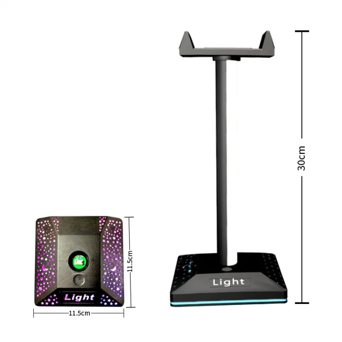 RGB Gaming Kulaklık Standı Dokunmatik LED Işıklı Kulaklık Askısı Gamer Masaüstü Kulaklık Tutucu