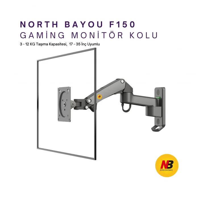 DailyLink NB F150 17-35 Ergonomik Duvar LED TV Monitör Tutucu