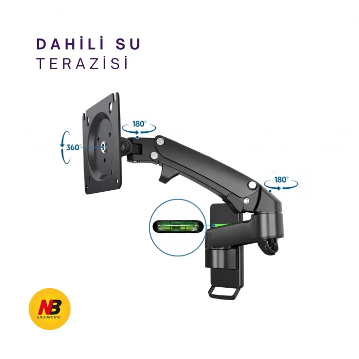 North Bayou NB F150 Ergonomik Duvar LED TV Monitör Tutucu
