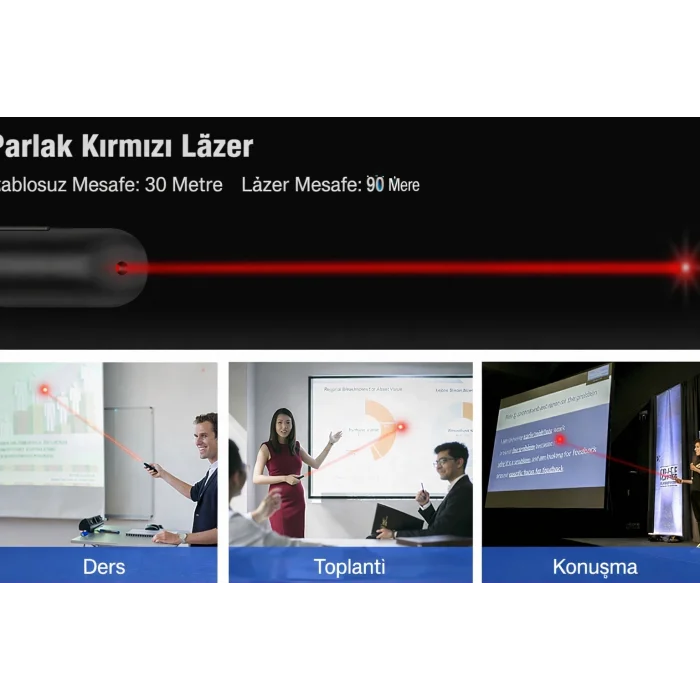 Dailytech Kablosuz Sunum Kumandası Presenter 2.4GHz USB PowerPoint Clicker Ses Link Kontrol