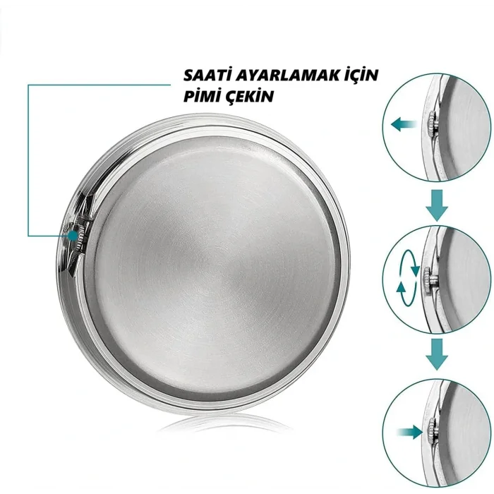 DailyTech Aydınlık Araç Araba Tekne Bisiklet İçin Mini Kuvars Saat - DailyTech - BEYAZ