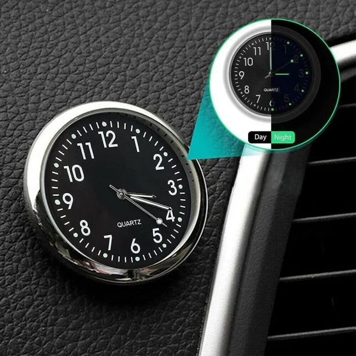 DailyTech Aydınlık Araç Araba Tekne Bisiklet İçin Mini Kuvars Saat - DailyTech - BEYAZ