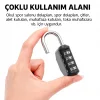DailyTech 4 Haneli Şifreli Asma Kilit Çelik Halka Dolap Bavul Spor Çantası Okul Spor Salonu Kilidi