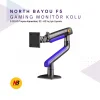 NB F5-GB Gaming Monitör Kolu 32-60 RGB Işıklı 2-20 KG Yüksek Taşıma Kapasiteli Profesyonel Monitör Askısı MAVİ