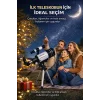 Başlangıç Astronomik Monoküler Teleskop Ay & Yıldız Gözlemi Eğitici Güçlü Optik Tripodlu Set