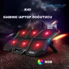 Coolcold LED K40 6 Fanlı 17 inç RGB Laptop Notebook Soğutucu Stand