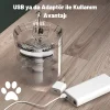 DailyLink Kedi Köpek Için Sessiz Şeffaf Otomatik Su Pınarı Su Çeşmesi Su Sebili
