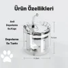 DailyLink Kedi Köpek Için Sessiz Şeffaf Otomatik Su Pınarı Su Çeşmesi Su Sebili