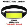DailyLink USB Şarj Edilebilir LED COB Kafa Feneri Lambası