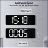 DailyLink Kumandalı Duvara Monte Dijital Duvar Masa Saati Geri Sayım Sıcaklık Tarih Alarm