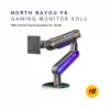 North Bayou NB F6 Gaming 32-60 inç Monitör Kolu 2-20 KG RGB Işıklı Yüksek Taşıma Kapasiteli Profesyonel Monitör Askısı
