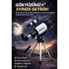 Başlangıç Astronomik Monoküler Teleskop Ay & Yıldız Gözlemi Eğitici Güçlü Optik Tripodlu Set