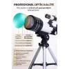Başlangıç Astronomik Monoküler Teleskop Ay & Yıldız Gözlemi Eğitici Güçlü Optik Tripodlu Set