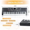 DailyTech 61 Tuşlu USB Dijital Klavye Piyano Profesyonel Büyük Çocuk Müzikal Elektronik Piyano