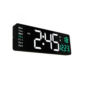 DailyLink Kumandalı Duvara Monte Dijital Duvar Masa Saati Geri Sayım Sıcaklık Tarih Alarm