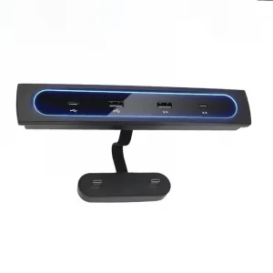 2021-2022 Tesla Model 3/Y Uyumlu 27W Hızlı Şarj USB Hub İstasyonu & Araç Adaptörü