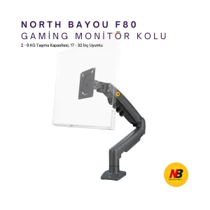 North Bayou NB F80 Tek Kol Amortisörlü Monitör Tutucu