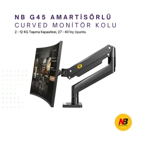 North Bayou NB G45 Amartisörlü 27-40 İnç Curved Ekran Masaüstü Monitör Tutucu