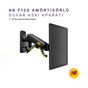 North Bayou NB F120 Amörtisörlü Hareketli 17-27 Duvar Askı Aparatı