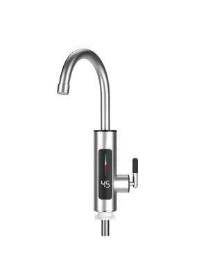 DailyTech 3000W Elektrikli Anında Su Isıtmalı Musluk Dijital Sıcaklık Göstergeli 360 Döner