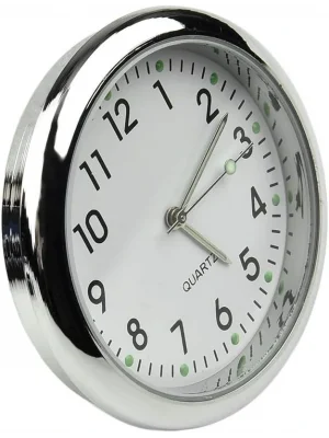 DailyTech Aydınlık Araç Araba Tekne Bisiklet İçin Mini Kuvars Saat - DailyTech - BEYAZ