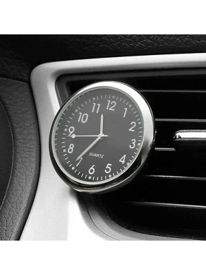 DailyTech Aydınlık Araç Araba Tekne Bisiklet İçin Mini Kuvars Saat - DailyTech - SİYAH