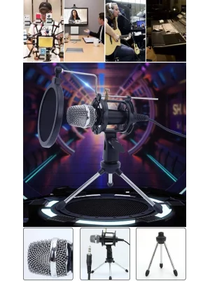 DailyTech Kareoke Kondenser Mikrofon Telefon Ve Bilgisayar Uyumlu