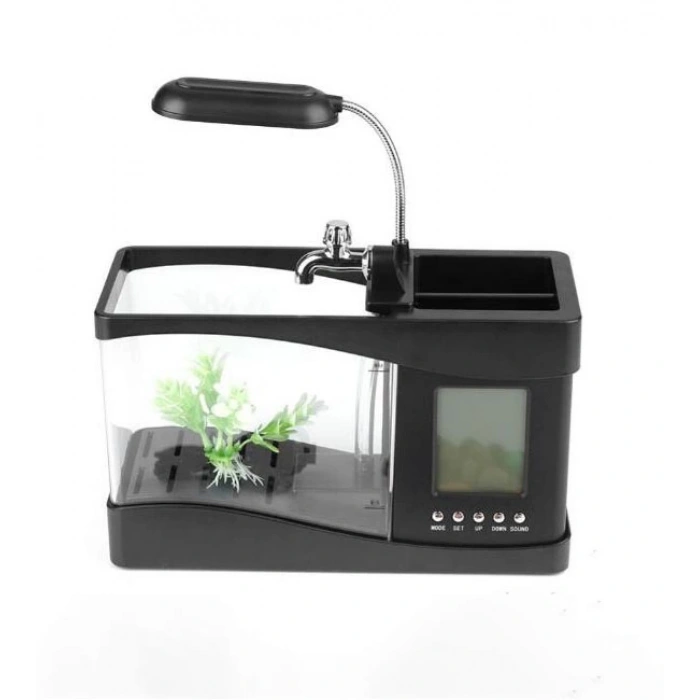 DailyTech Dekoratif USB Masaüstü Mini Akvaryum Balık Tankı