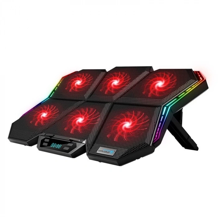 Coolcold LED K40 6 Fanlı 17 inç RGB Laptop Notebook Soğutucu Stand