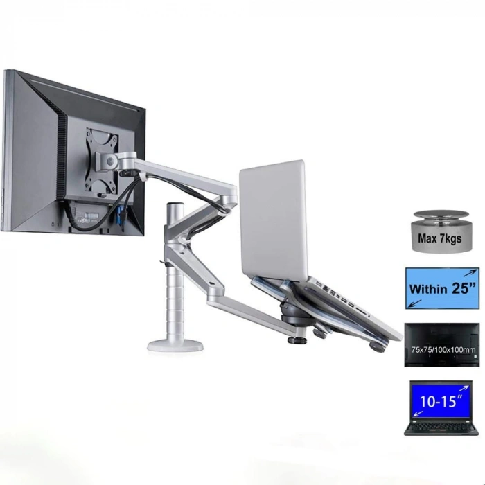 DailyTech Monitör Tutucu Kol Ergonomik Notebook Stand Alüminyum Askı Aparatı
