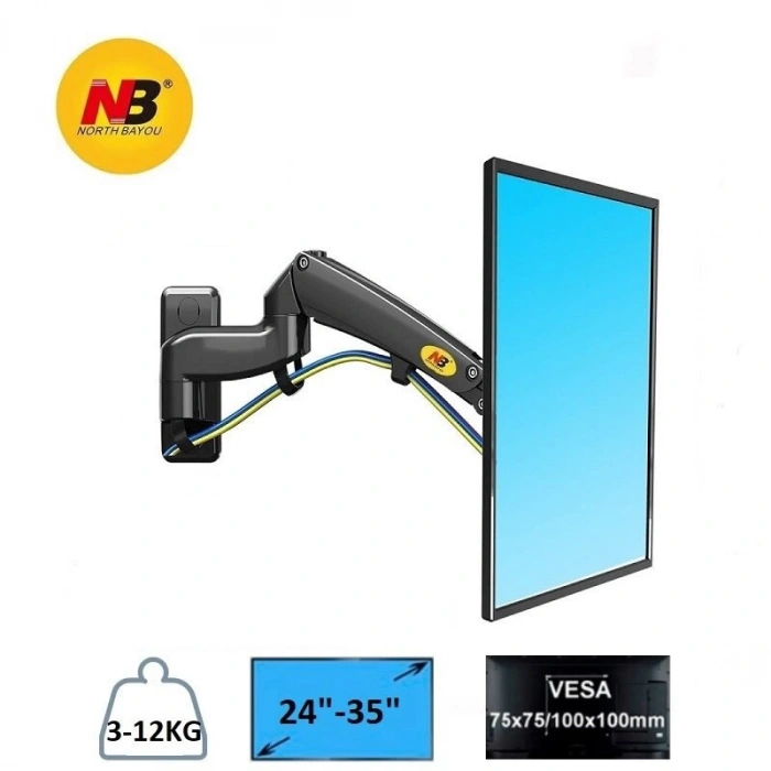 North Bayou NB F150 Ergonomik Duvar LED TV Monitör Tutucu