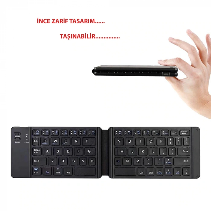 DailyTech Bluetooth Katlanabilir Klavye Telefon Tablet PC Uyumlu