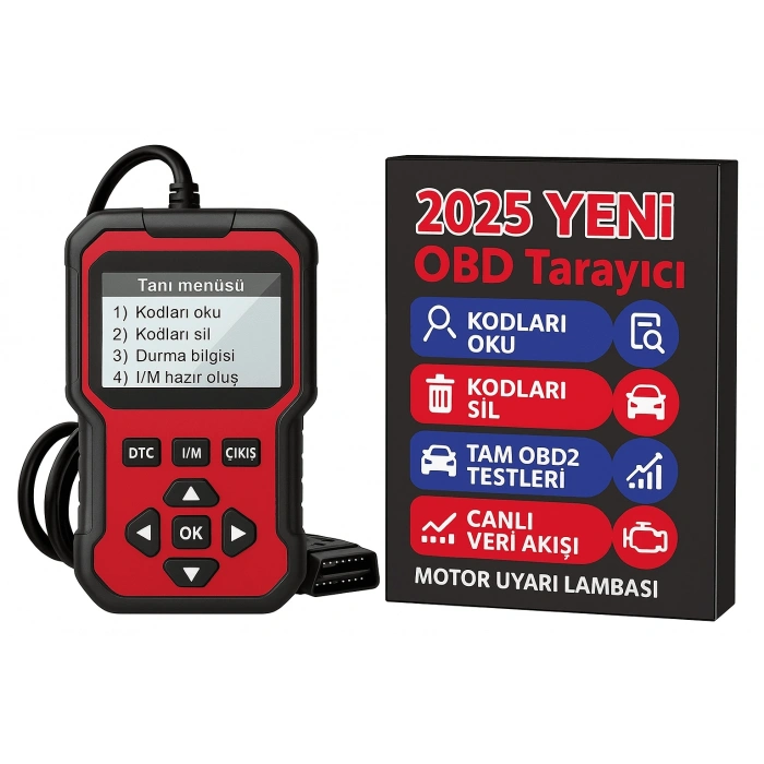 DailyTech 2025 Yeni Nesil OBD2 Arıza Tespit Cihazı Canlı Veri Hata Kodu Okuma & Silme Tüm OBD2 Araçlarla Uyumlu