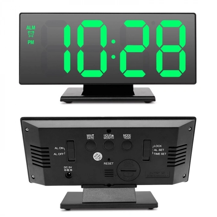 DailyTech Dekoratif Masa Üstü LED Ayna Dijital Çalar Saat