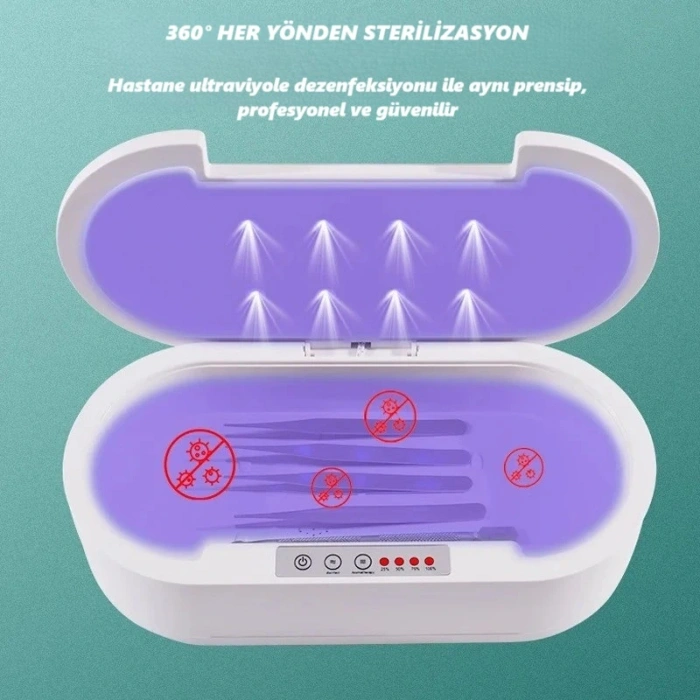 DailyTech Akıllı UV Dezenfeksiyon Kutusu Telefon Aksesuar Maske Takı Sterilizasyon Cihazı