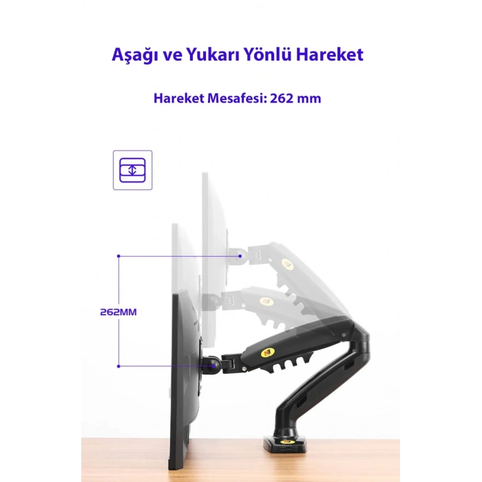 North Bayou NB F80 Tek Kol Amortisörlü Monitör Tutucu