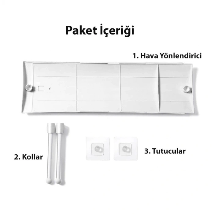 DailyTech Ayarlanabilir Hava Yönlendirici Klima Aparatı