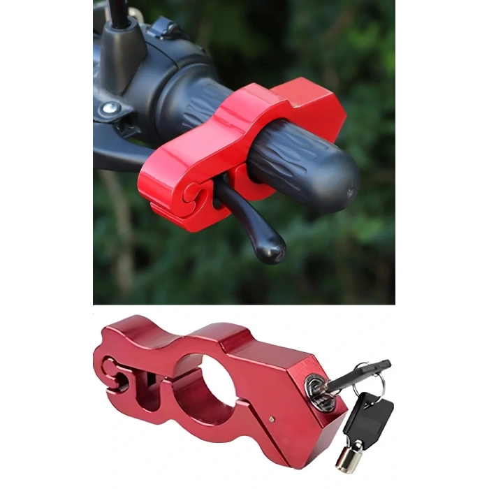 DailyTech Motosiklet Scooter Fren Kilidi Alüminyum Anahtarlı Güvenlik Kilidi Gidon