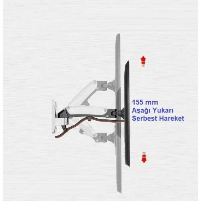 North Bayou NB F120 Amörtisörlü Hareketli 17-27 Duvar Askı Aparatı