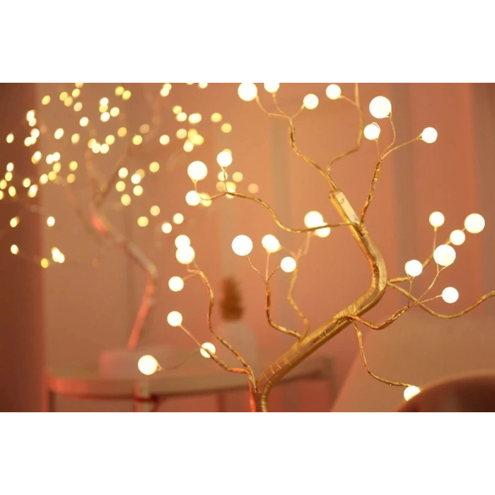 DailyTech Dekoratif 108 LED 3D Masa üstü Ağaç Lamba Noel Işığı