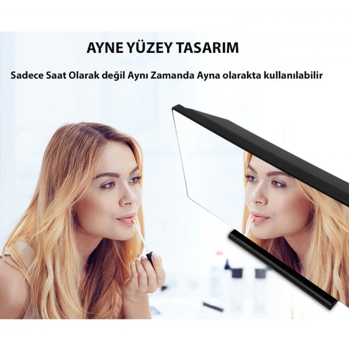 DailyTech Dekoratif Masa Üstü LED Ayna Dijital Çalar Saat