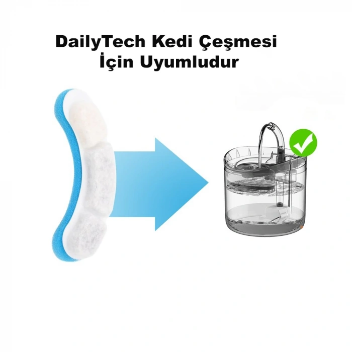 DailyTech PET Kedi Su Pınarı Çeşmesi Şelalesi için Yedek Filtre