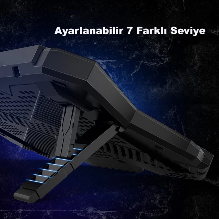Coolcold LED K40 6 Fanlı 17 inç RGB Laptop Notebook Soğutucu Stand
