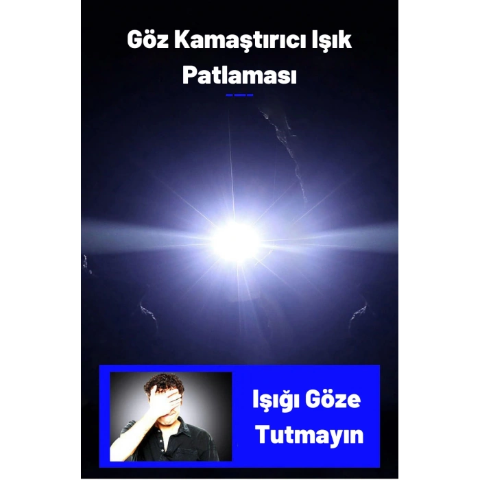 DailyTech 12 LED Şarj Edilebilir Su Geçirmez Kamp Kafa Feneri Lambası